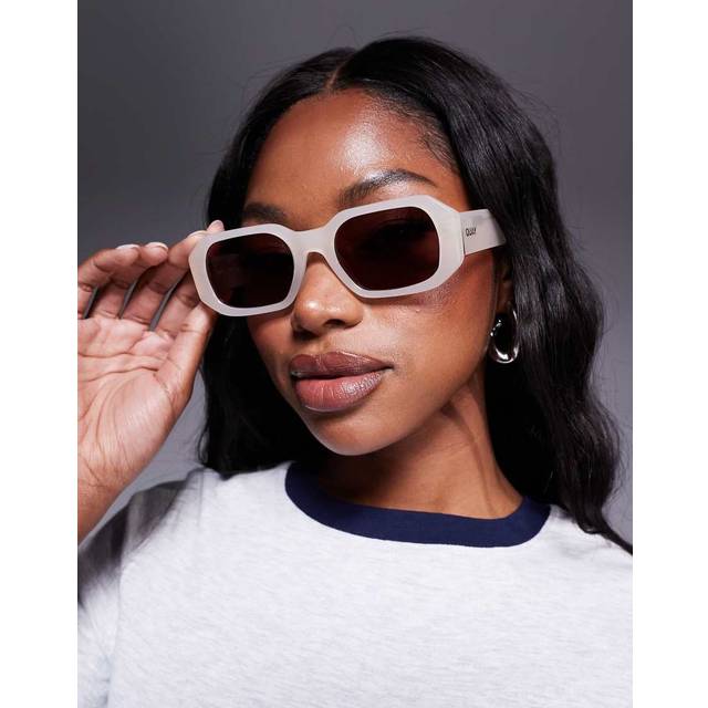 QUAY AUSTRALIA Hyped Up Sunglasses - Cream, Cream, Women