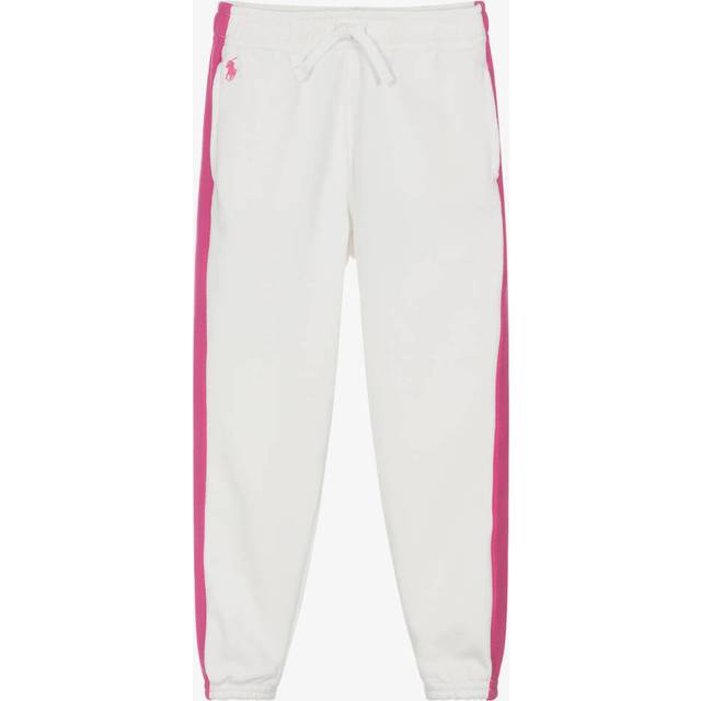 Polo Ralph Lauren Girls Jog Pants - White/Pink, White, Size Age: 1.5-2 Years - age: 1.5-2 YEARS