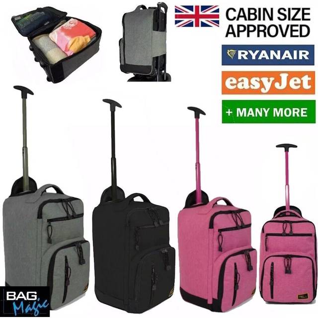Compact wheeled weekend bag - 40x20x25cm cabin approved holdall for travel - 20l