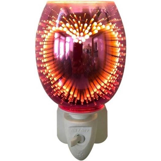 (Mosaic) Aroma Lamp Plug-In Wax Warmer Oil Burner 3D Night Light Diffuser Sooth Electric