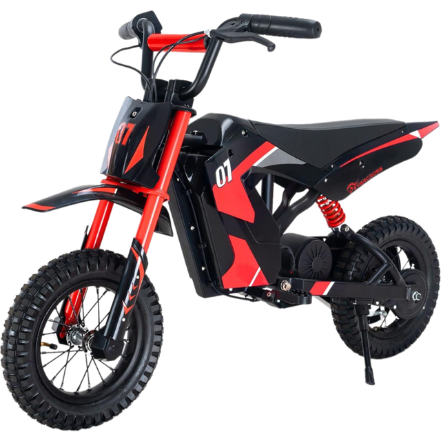 Electric Kids Motorcycle Ages 3-12 Dirt Bike Ride RED