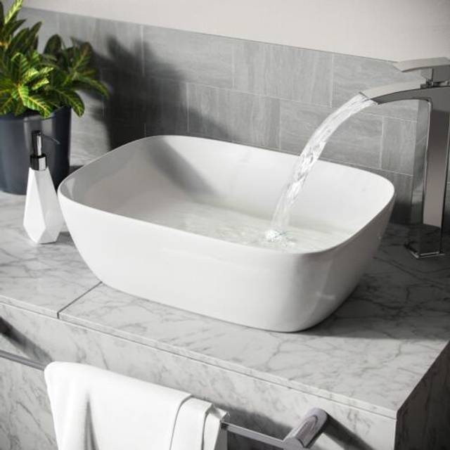 Nes Home - Leven Cloakroom Rectangle Stand Alone Counter Top Basin Sink Bowl
