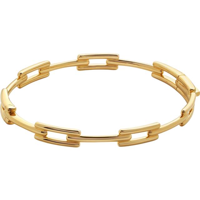 Monica Vinader Signature Link Skinny Bangle, Gold