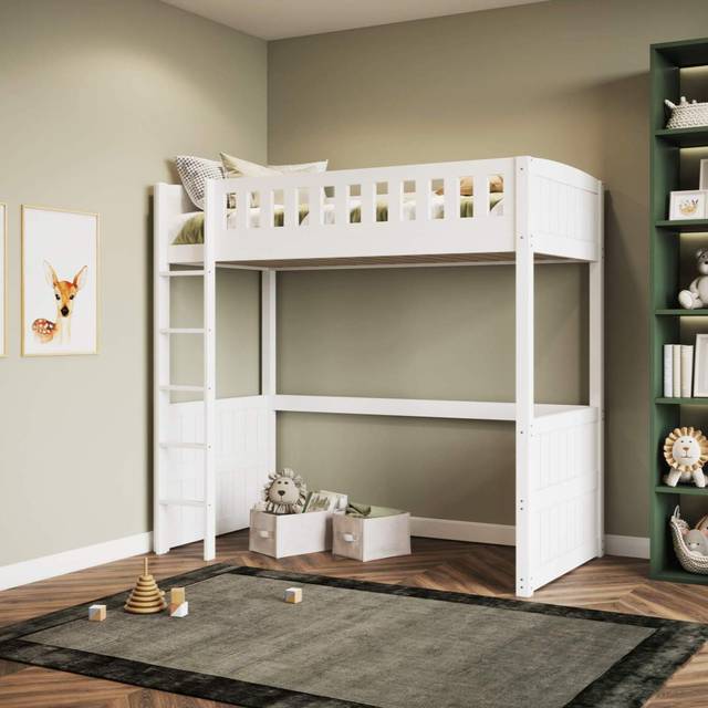 Flair Bea Wooden High Sleeper-White