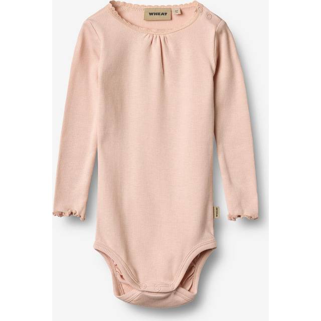 Wheat Body L/æ - Rib - Lotta - Powder - Wheat - 1 år (80) - Body L/Ä