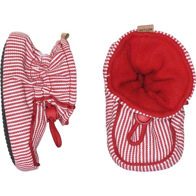 Melton Striped Textile Slippers Stl. 22/23 - Tofflor Från Magasin - True Red (22/23)