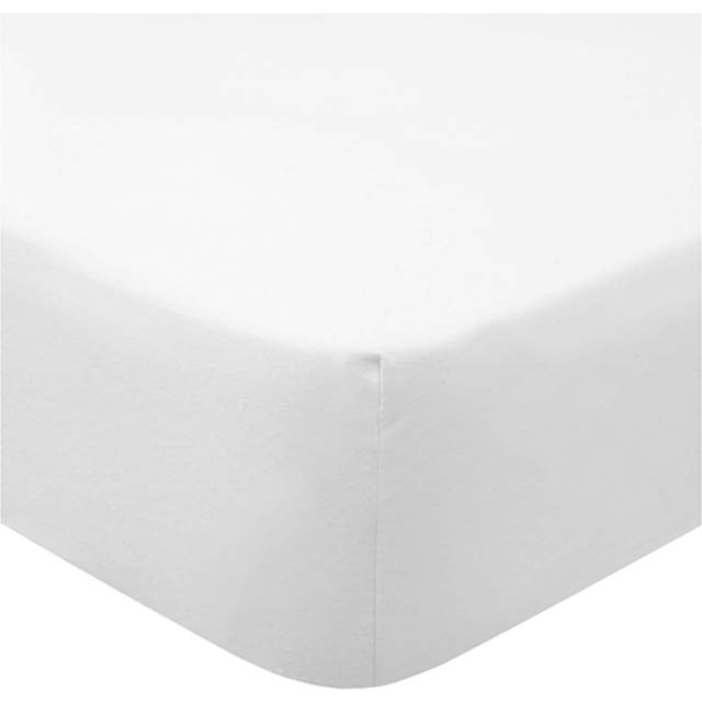 F&F Home Bedding 100% Cotton Flat Sheet White Double