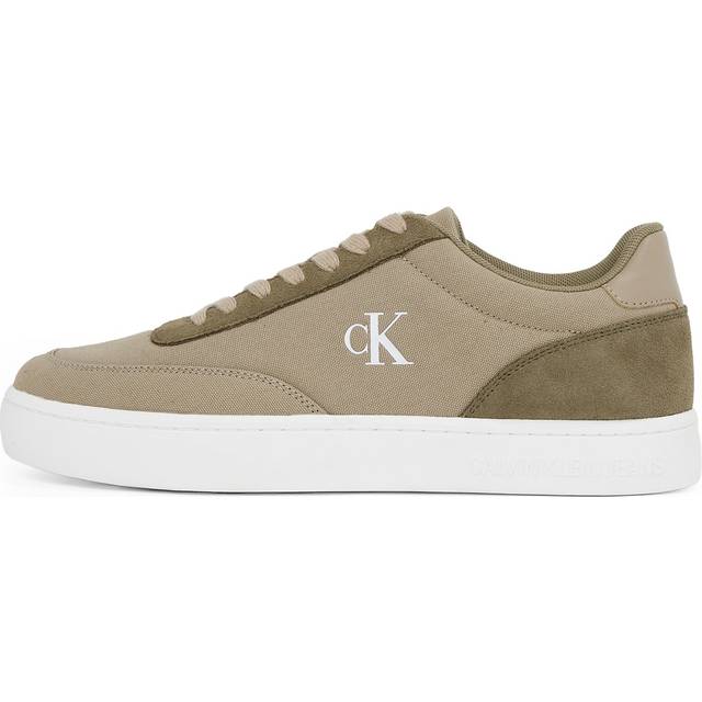 Calvin Klein Classic Cupsole Canvas Trainers - Brown, Brown, Size 44, Men