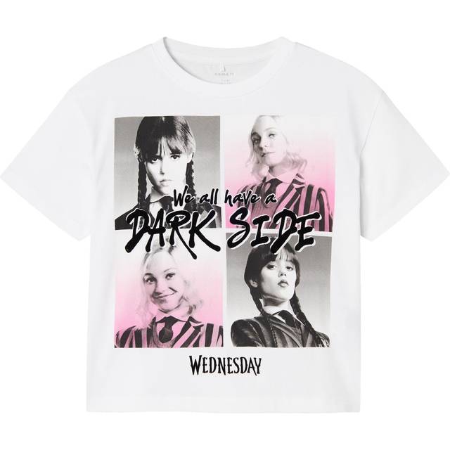 Name it kids - T-shirt nkfOxa Wednesday SS Rlx Top Box - Vit