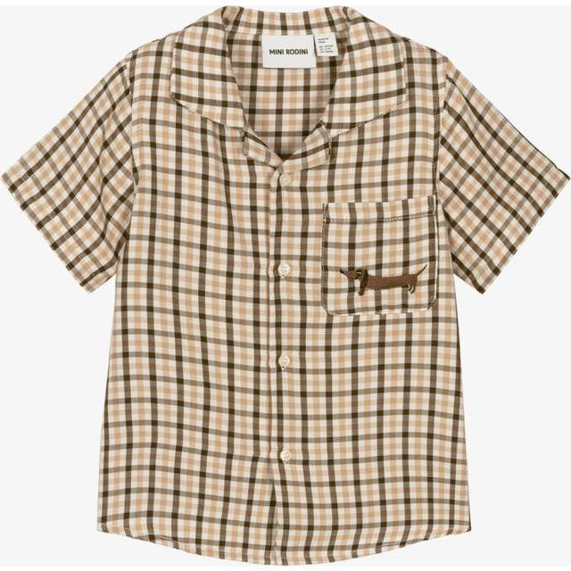 Mini Rodini Gingham Vävd Skjorta Beige | Beige | 140/146 cm
