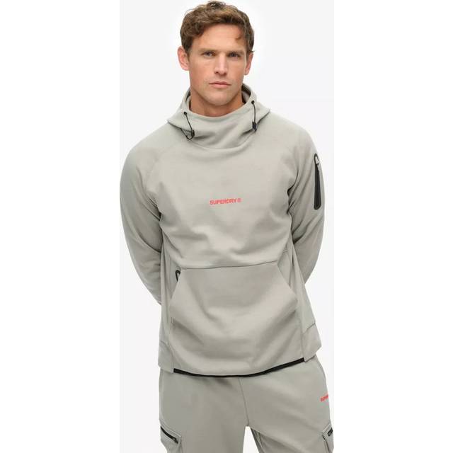Superdry Men's Lockeres Tech Hoodie mit Logo Dunkelgrau - Größe: XL