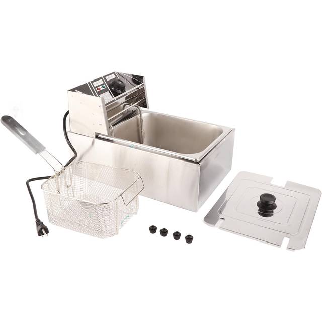 Electric Fryer Multifunctional Oil Deep Fryer Single Tank Countertop Frying Machine for Home
