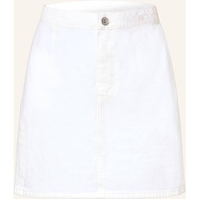 Calvin Klein Denim Mini Skirt, White