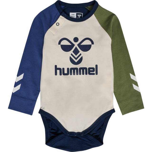 Hummel Hmlassym Body L/S Stl. 6-9 mdr / 74 cm pojkar - Långärmad Från Magasin - Blå (6-9 mdr / 74 cm)