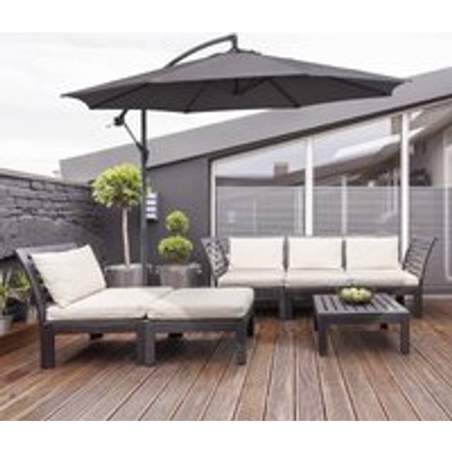 Cantilever Umbrella Parasol Hanging Banana Steel Dark Grey 3M Patio