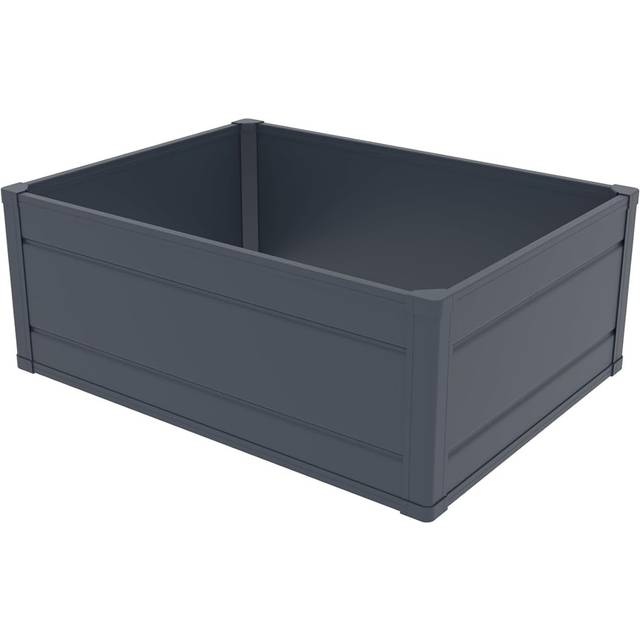 Garden Gear High Density Plastic Raised Garden Bed 80x60cm, Grey