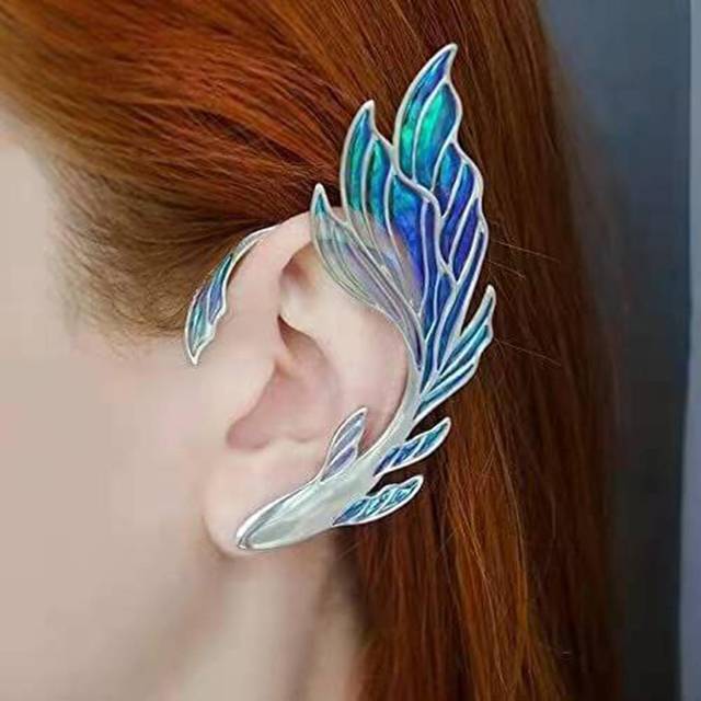 1 Pcs Chic Elf Ear Cuff Cosplay Fairy Earring Clips for Women Girls Wedding Earcuff Jewelry B