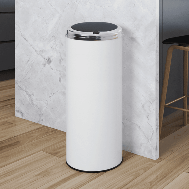 Inmotion 50L White Stainless Steel  Kitchen Waste Dust Bin