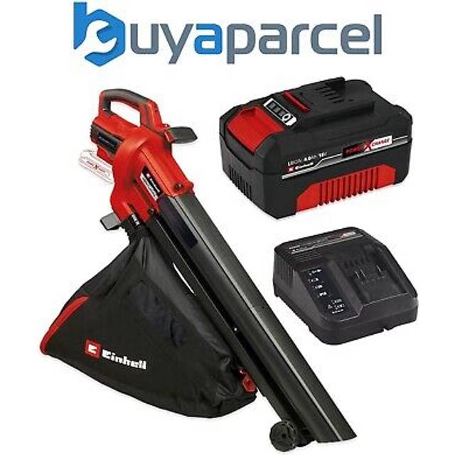 Einhell 3433625 brushless 18v blower vacuum leaf bag + 4ah battery kit