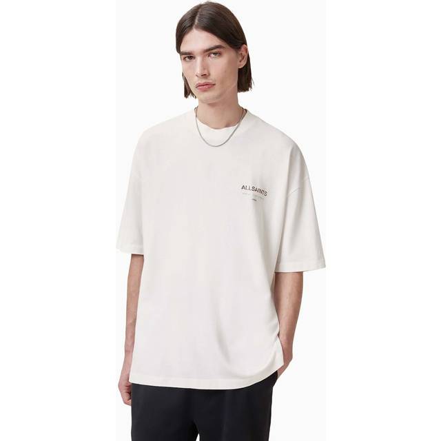 Underground Logo T-Shirt - ASHEN WHITE/SN - Founded in London in 1994, AllSaints has been crafting iconic leather pieces for decades. As well as statement jackets, biker boots, and accessories, the brand’s everyday items offer a dose of attitude with distressed detailing, daring prints and the signature Ramskull logo.