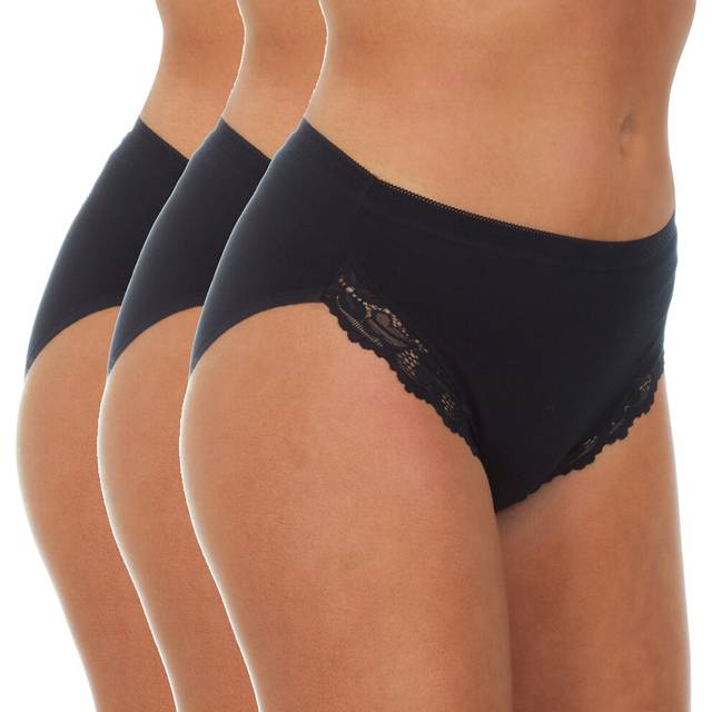 Underwear womens briefs lace high leg knickers cotton 12 14 16 18 20 22 24