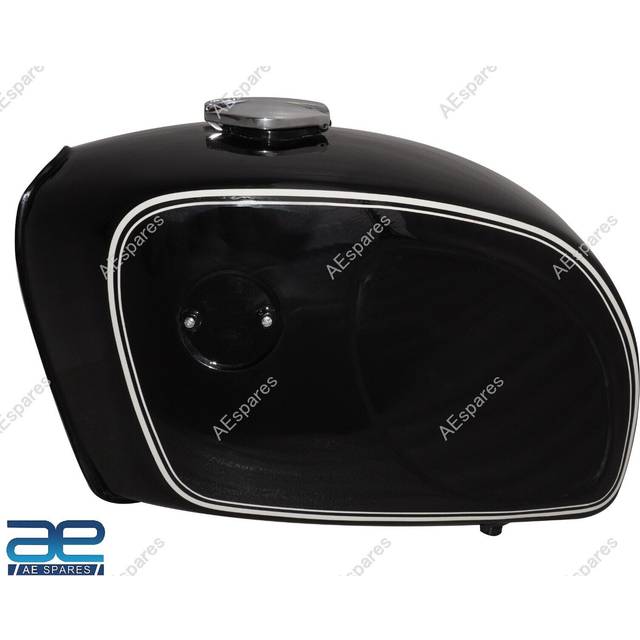 Steel fuel petrol tank black & white line with cap for bmw r90/6l r60/6 r75/6