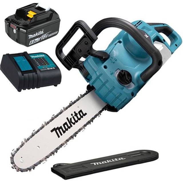 18v Cordless Chainsaw Brushless 350mm 35cm Cutting Guard + 6.0AH Battery - Makita