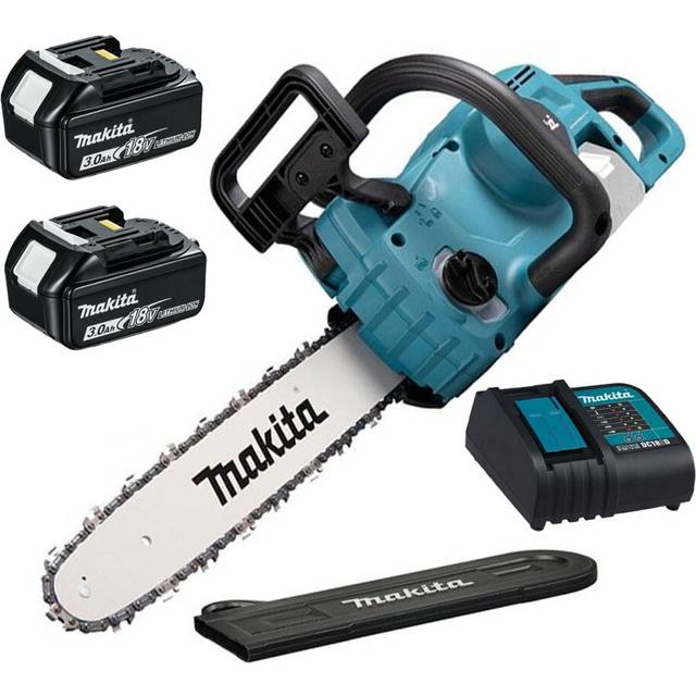Makita 18v Cordless Chainsaw Brushless 350mm 35cm Cutting Guard + x2 3.0AH Kit