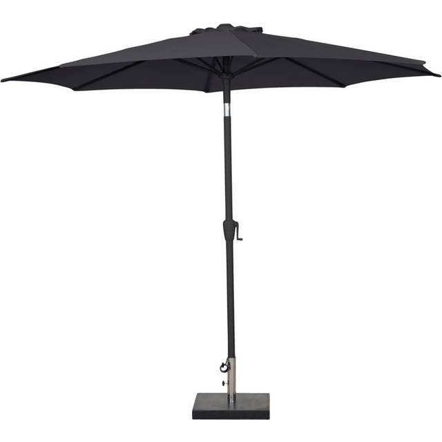 Parasoll m/vev & tilt Svart Ø3 m Sunlife