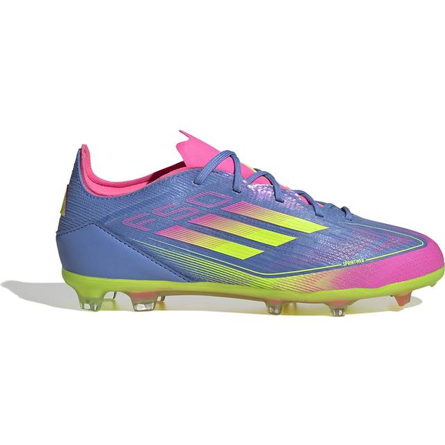 adidas F50 Elite FG Celestial Victory - Blå/Lucid Lemon/Lucid Pink Barn - Gräs (FG) - ['Blå'] (28)