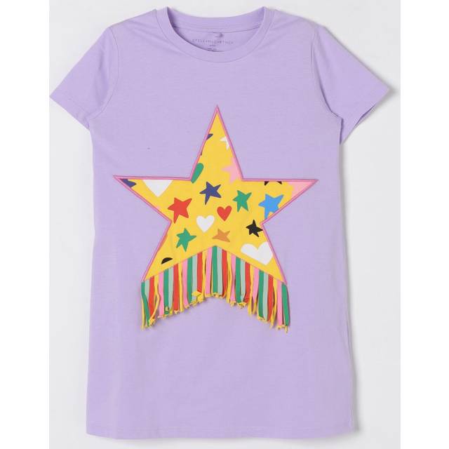 Purple Fringed Star Jersey Dress