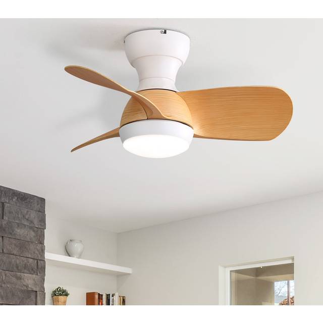 58CM Classic Three ABS Blades Ceiling Fan With LED Lights - White (23cm)