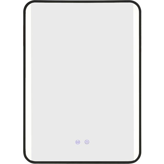 Living and Home Black Frame LED Bathroom Vanity Mirror 50 x 70cm - 70 x 50cm