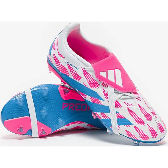 adidas Predator Elite Fold-over Tongue FG Reemergence - Vit/Blå/Rosa Barn - Gräs (FG) - ['Vit'] (31)
