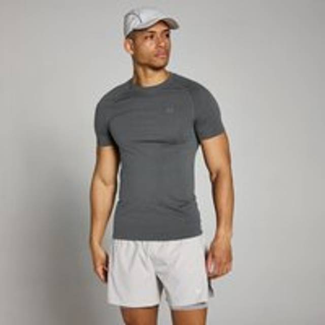 MP Men's Velocity Ultra Muscle Fit Seamless T-Shirt - Dark Grey - L