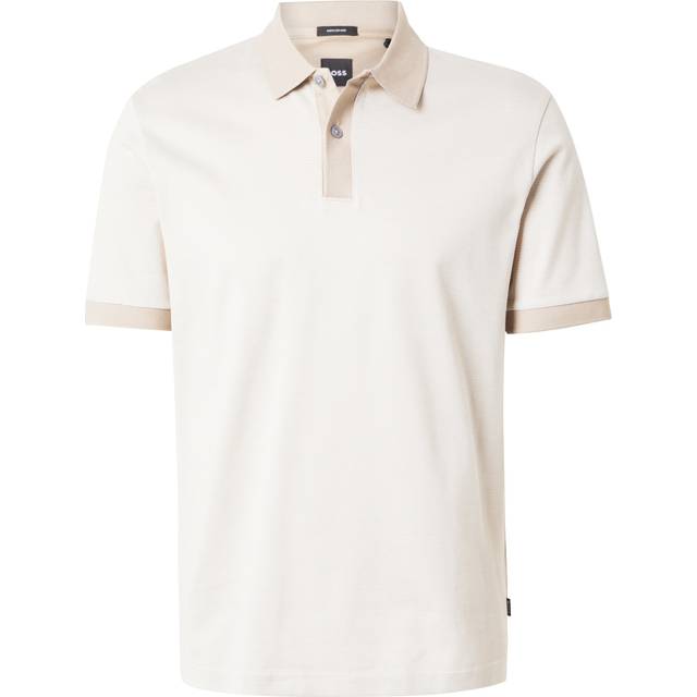 BOSS H Parlay 432 Mercerised Polo T Shirt Beige