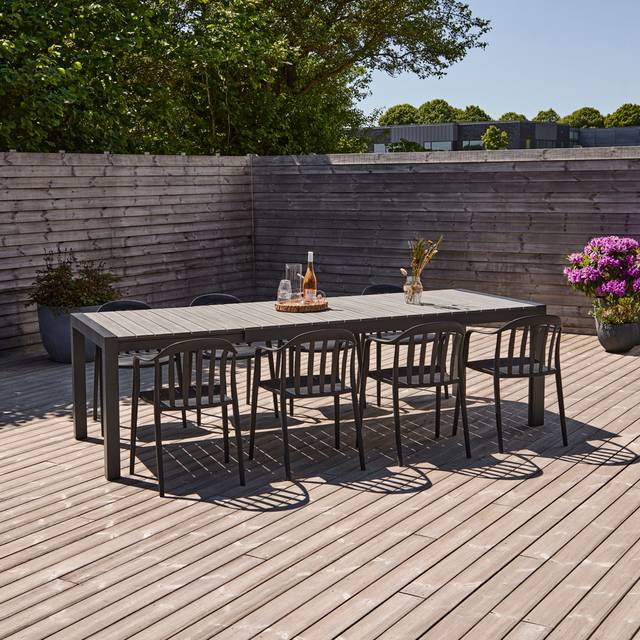 Chenault 8 - Person 275cm Long Dining Set - Grey (8)