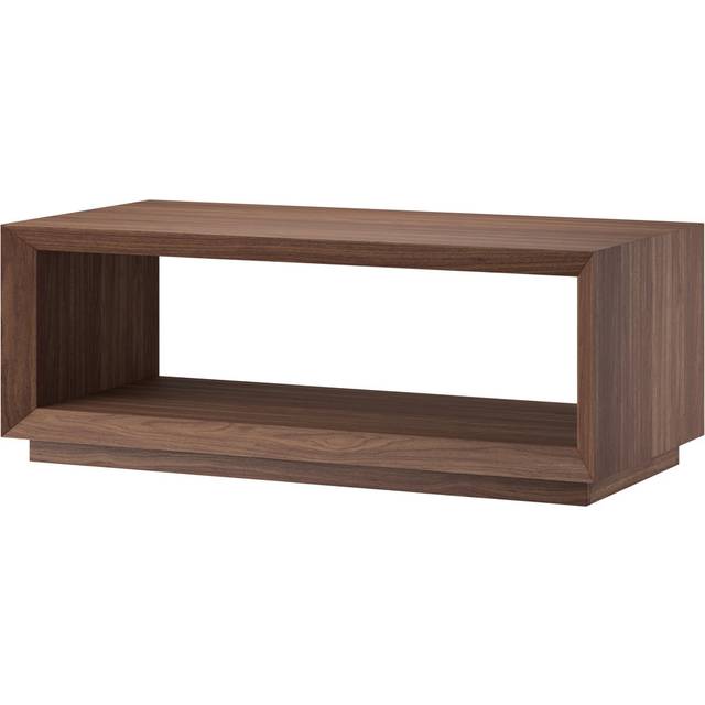 Atrell Solid Coffee Table with Storage - Satin Walnut (45.72cm H X 121.92cm W X 59.69cm D)