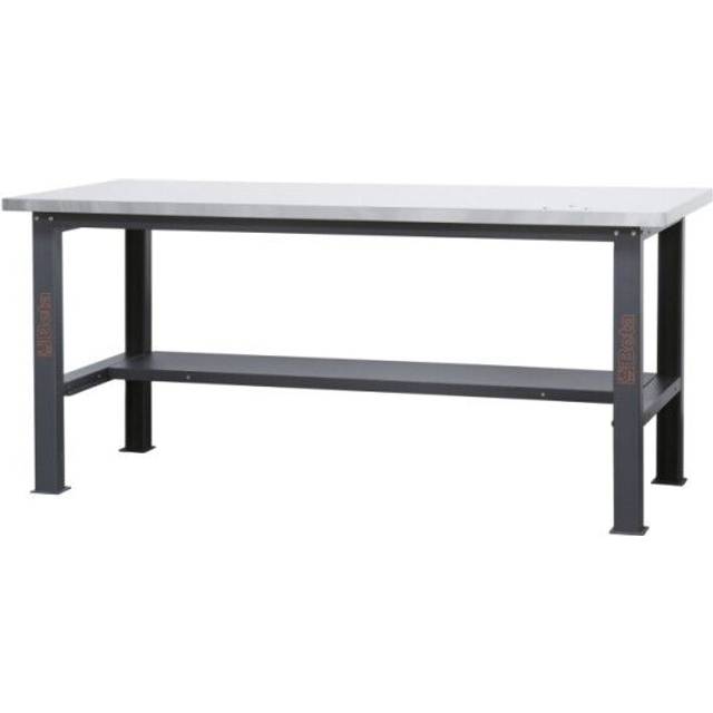 Beta tools workshop c58bc-x2,1 workbench worktop stainless steel coated mdf 2.1m