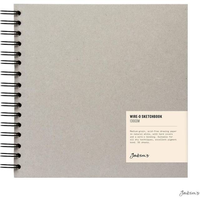 Jackson's : Wire-O Sketchbook : 130gsm : 55 Sheets : 21x21cm : Square