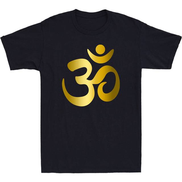 Om omkar aum symbol spiritual yoga meditation zen golden print men's t-shirt