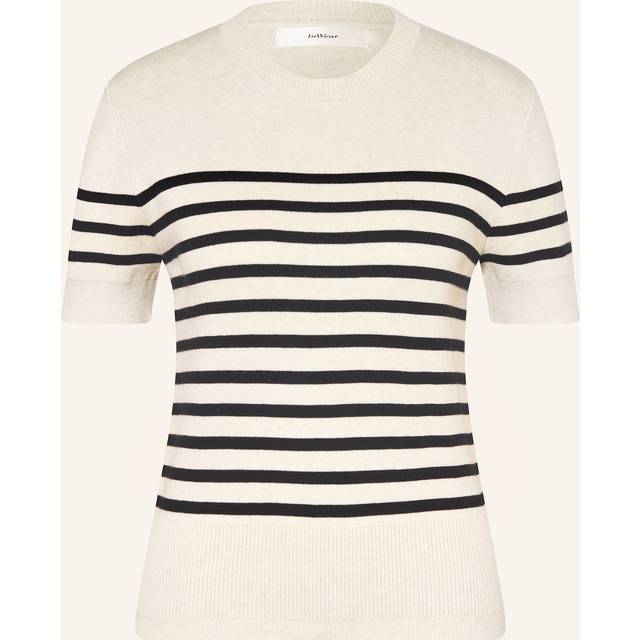InWear Wallis Stripe Short Sleeve Jumper, White/Black