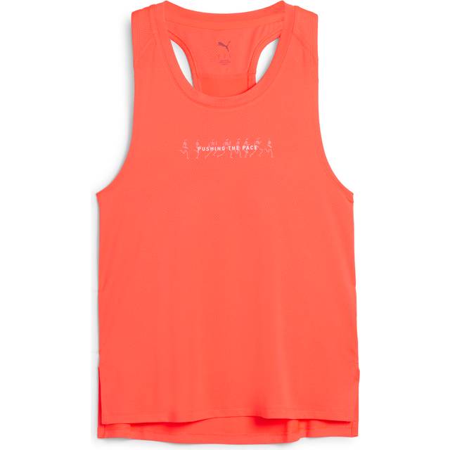 PUMA Run Graphic Mesh Singlet Women, Glowing Red, size Large (Large)