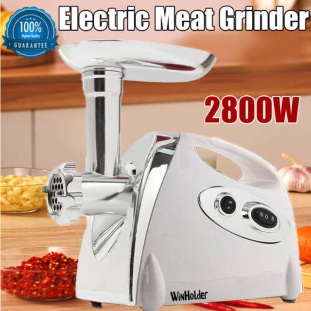 2800W Electric Meat Grinder Mincer Mixer Kitchen Tool Food Processor - Black - One Size