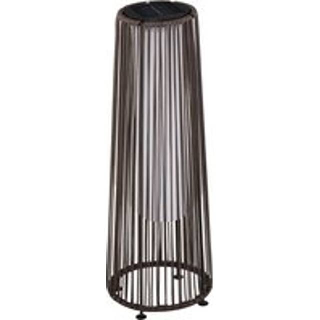 Outsunny Rattan Solar Lantern, PE Wicker Solar Powered Garden Lights with Auto On/Off, Brown Aosom UK