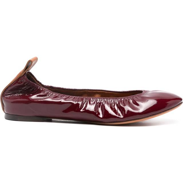 Lanvin - patent leather ballet flats - women - Patent Calf Leather/Calf Leather/Calf Leather - 37 - Red