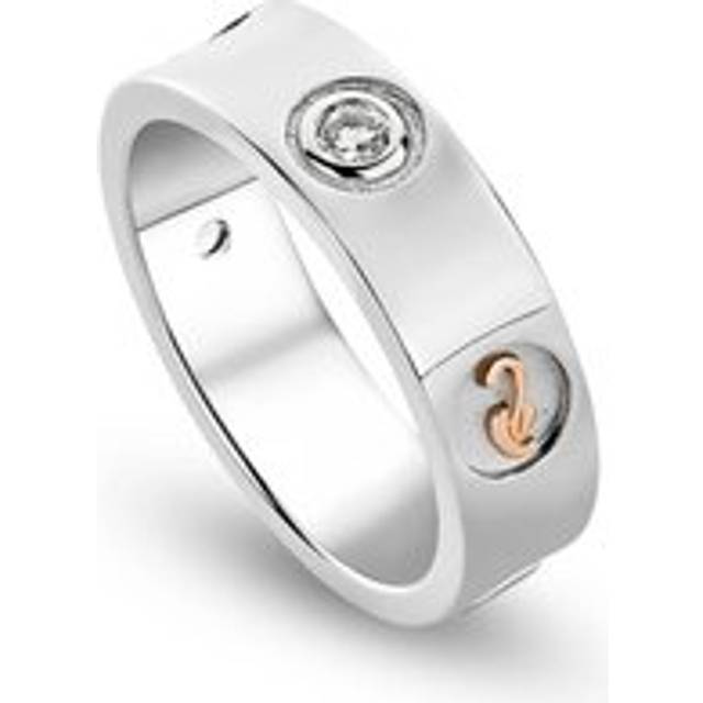 Clogau Insignia Sterling Silver Band Ring with Topaz - R