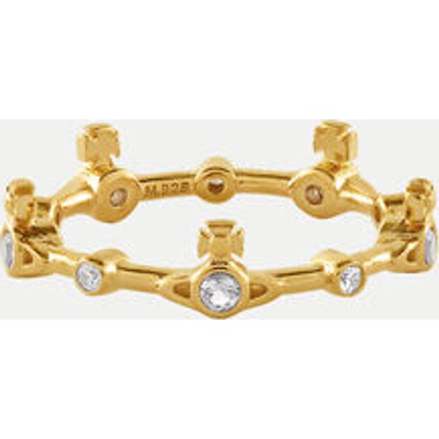 Vivienne Westwood Felicia Ring Gold Silver / Cubic Zirconia Unisex - XXS