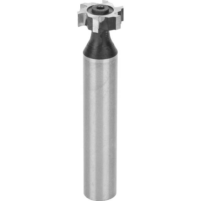 T Slot Cutter Bit Half Round Keyway HSS High Speed Steel Straight Shank 4 x 13 x 10mm