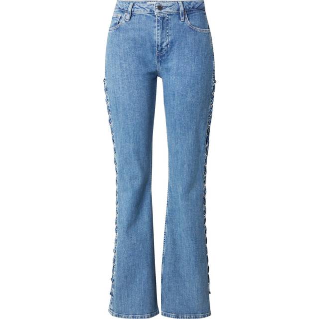 Guess Sexy Flare Lace Up - Blue, Blue, Size 30, Women